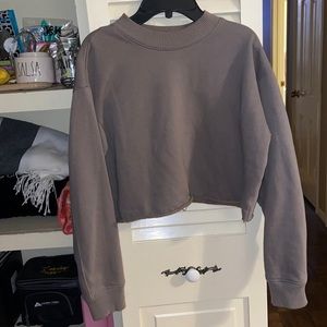 Brown cropped sweatshirt